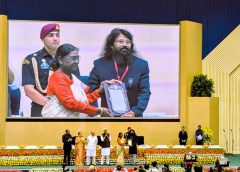 Carnatic Maestro T. S. Nandakumar Honored with Sangeet Natak Akademi Award at Rashtrapati Bhavan