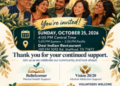 Relief Corner announces 7th Annual Meeting on Sunday October 25th
