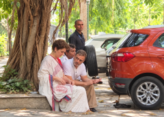 Opposition Protest Near Election Commission: Rahul, Priyanka and Other Leaders Stage Sit-In