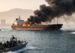റാസൽഖൈമയ്ക്ക് സമീപം കപ്പൽ ആക്രമിക്കപ്പെട്ടു; യുഎഇക്ക് സമീപം തീപിടുത്തം