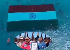 ആൻഡമാനിലെ നീലക്കടലിന്റെ ആഴങ്ങളില്‍ ത്രിവർണ്ണ പതാക പറത്തി ഗിന്നസ് വേള്‍ഡ് റെക്കോര്‍ഡ് നേടി (വീഡിയോ)