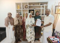 വിവിധ ആവശ്യങ്ങൾ ഉന്നയിച്ച് വിമൻ ജസ്റ്റിസ് മൂവ്‌മെന്റ് മന്ത്രി കുഞ്ഞാലിക്കുട്ടിക്ക് നിവേദനം നൽകി